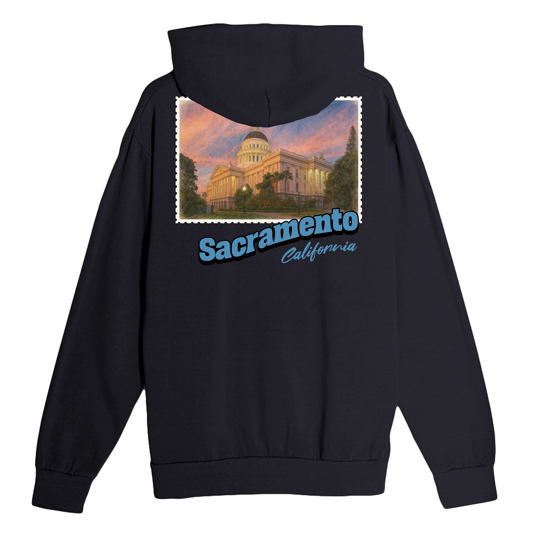 Sacramento California Stamp Hoodie