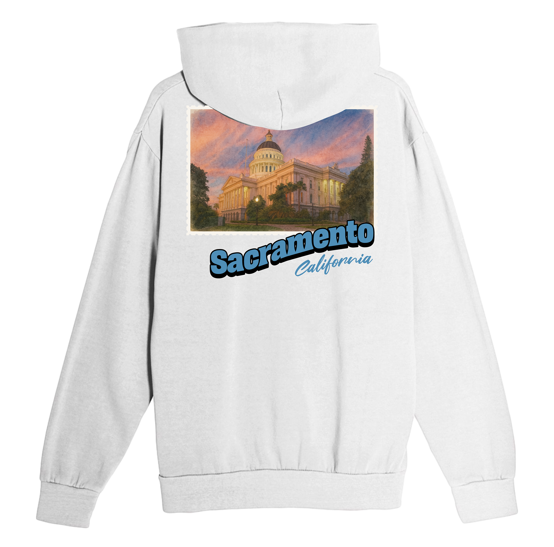 Sacramento California Stamp Hoodie