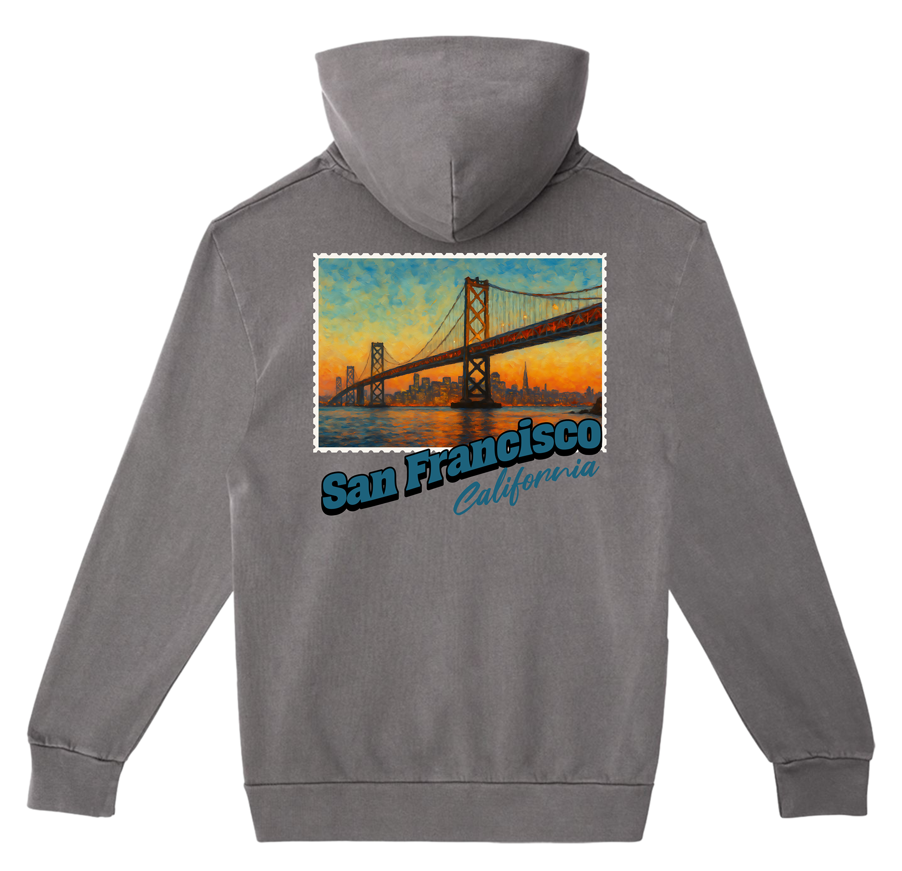 San Francisco California Stamp Hoodie