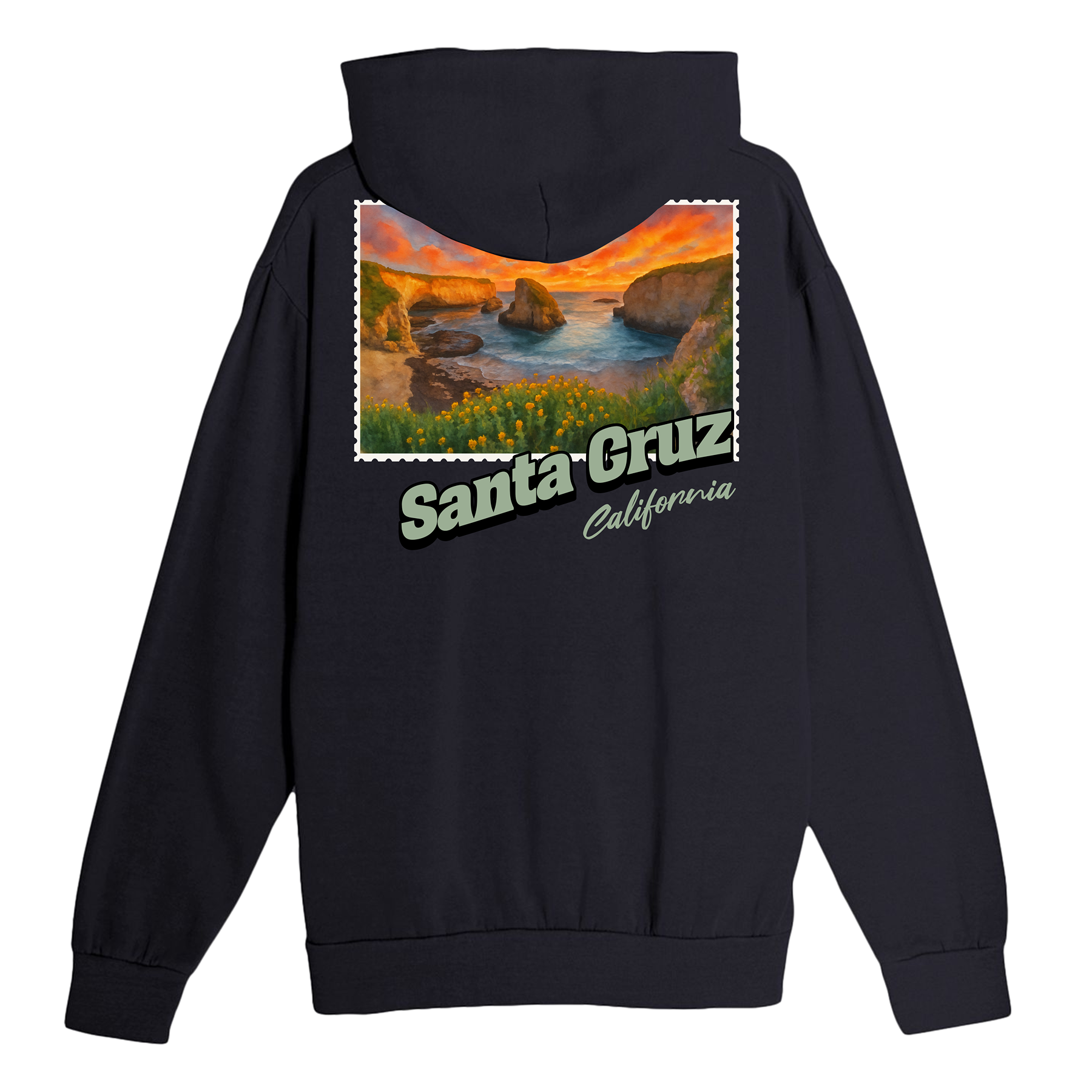 Santa Cruz California Stamp Hoodie