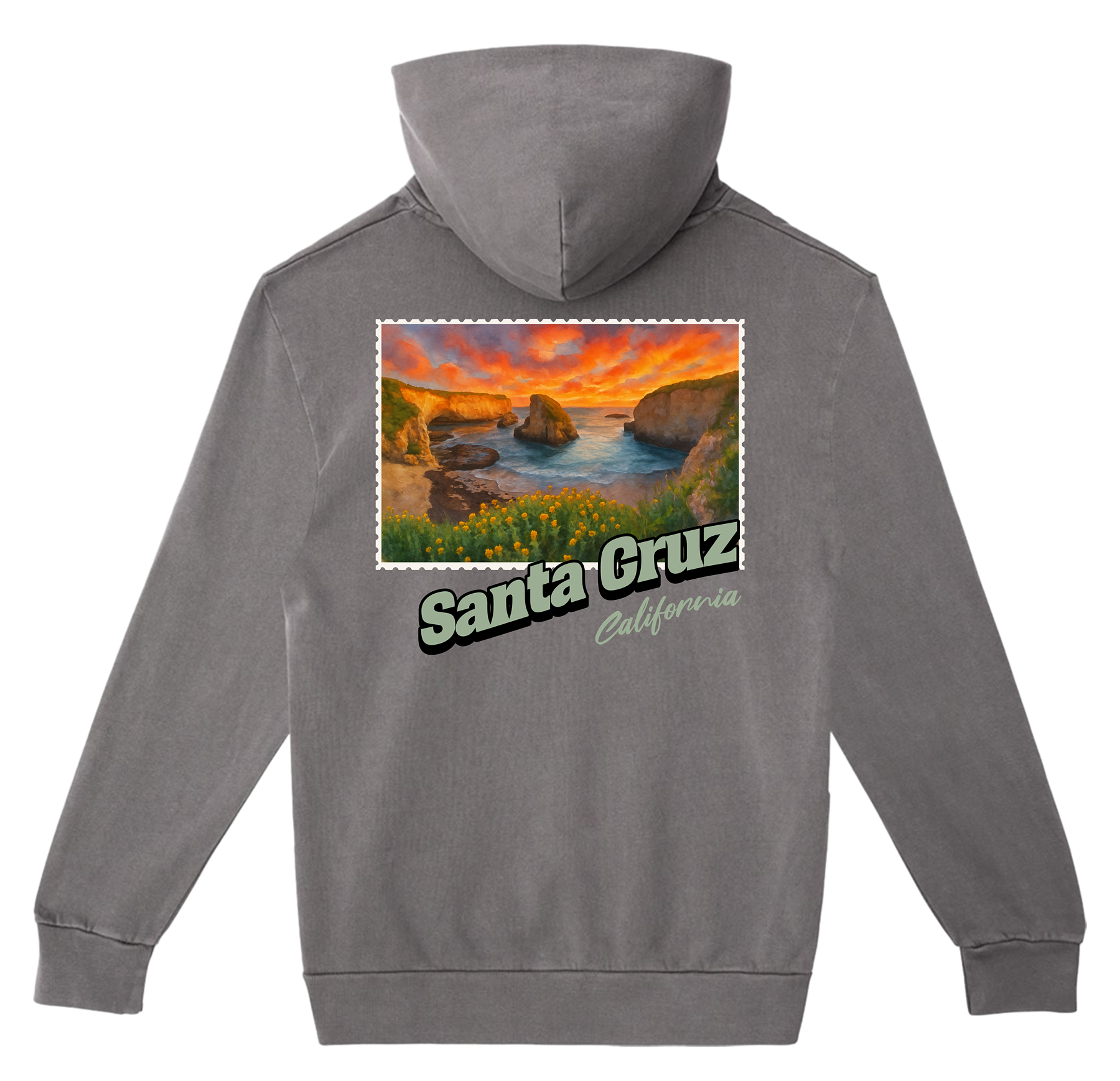 Santa Cruz California Stamp Hoodie
