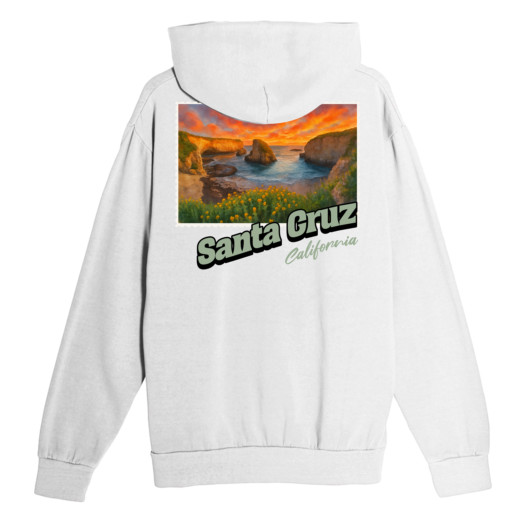 Santa Cruz California Stamp Hoodie