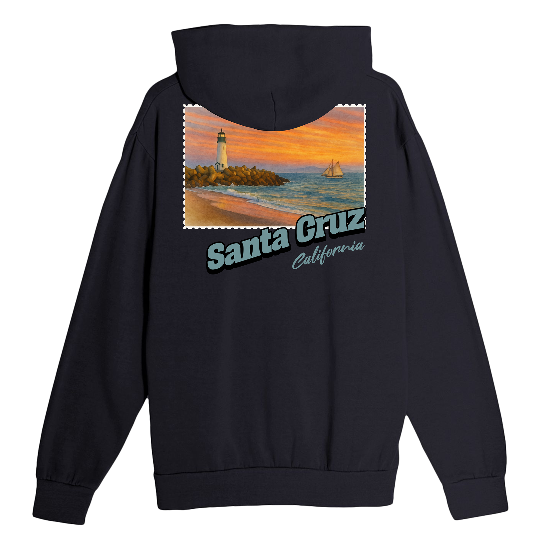 Santa Cruz California Stamp Hoodie