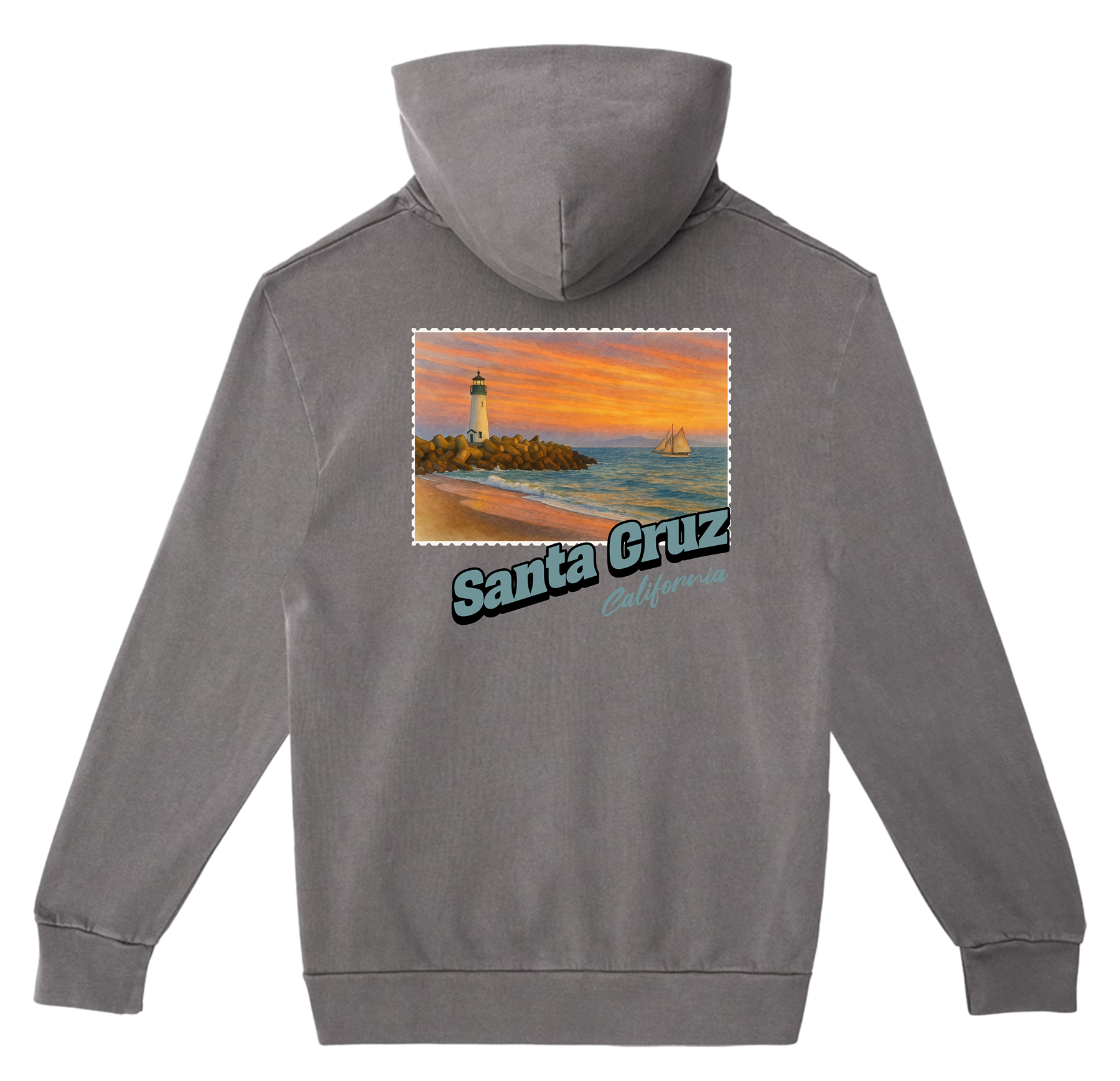 Santa Cruz California Stamp Hoodie