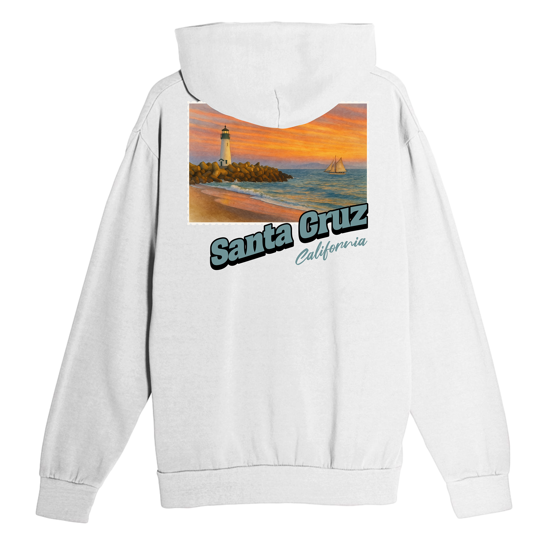 Santa Cruz California Stamp Hoodie