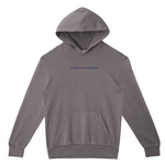 Gray hoodie with 'Desert of His Dreams' text on a white background
