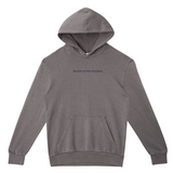 Gray hoodie with 'Desert of His Dreams' text on a white background