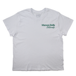 White t-shirt with 'Maroon Bells Colorado' text on a white background