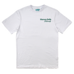 White t-shirt with 'Maroon Bells Colorado' text on a white background