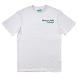 White t-shirt with 'Maroon Bells Colorado' text on a white background