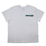 White t-shirt with 'Maroon Bells Colorado' text on a white background