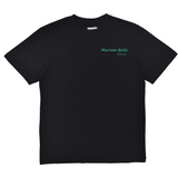 Black t-shirt with 'Maroon Bells' logo on a white background