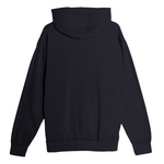 Black hoodie shown from the back on a white background