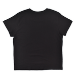 Black t-shirt on a white background