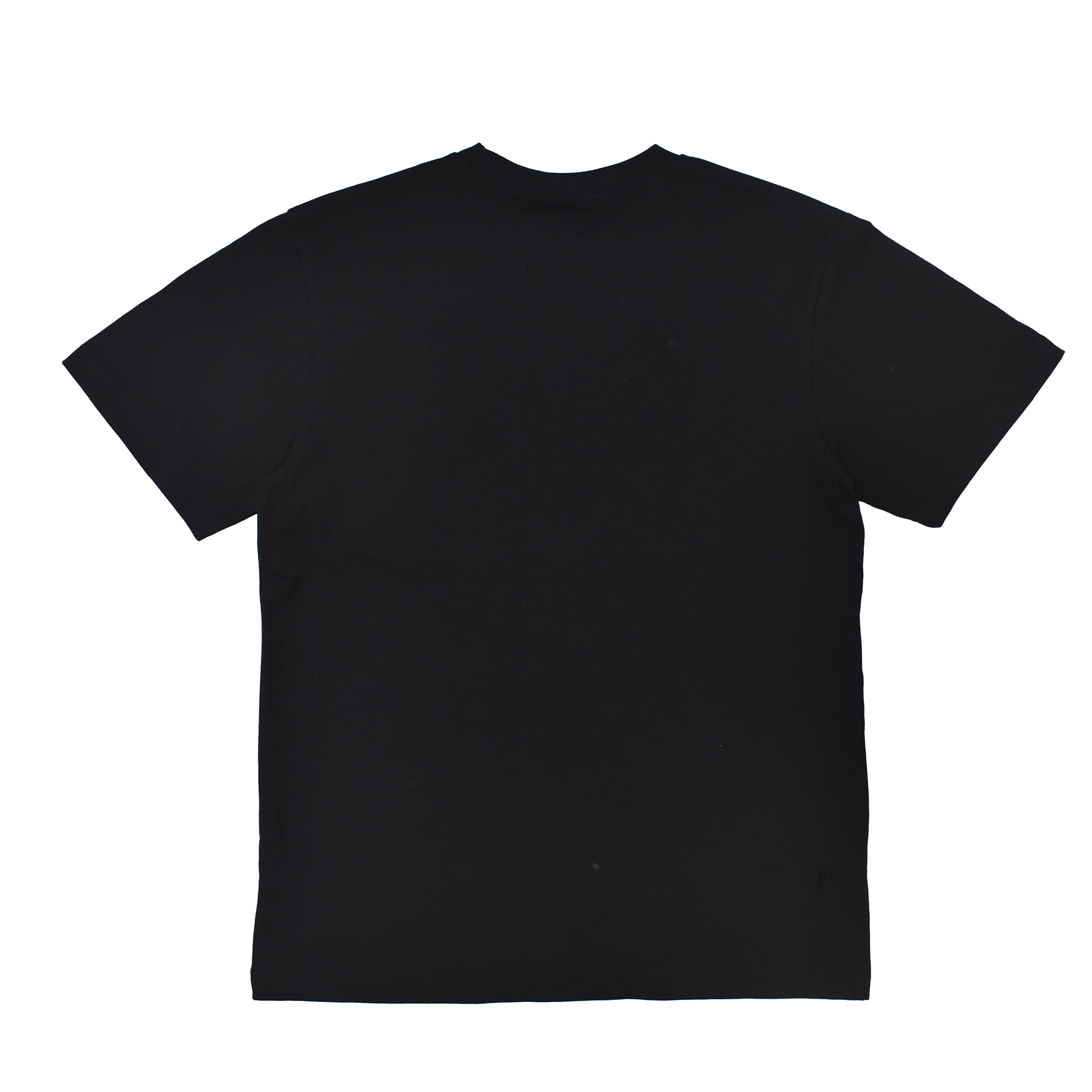 Black t-shirt on a white background