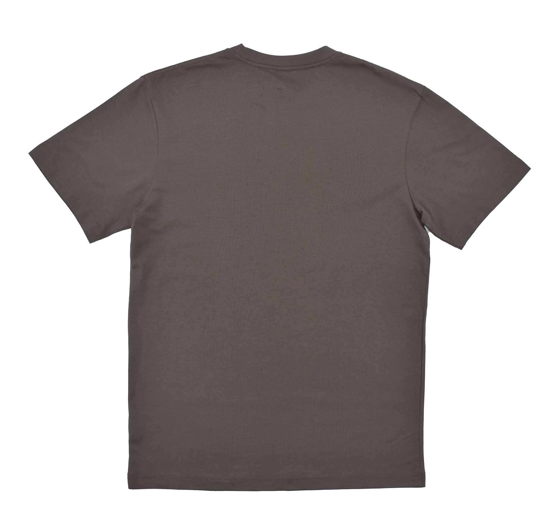 Plain dark gray t-shirt on a white background