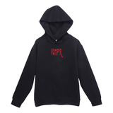 Black hoodie with red 'VAMPYR' text on a white background