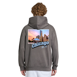 Chicago Illinois Stamp Hoodie