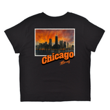 Chicago Illinois Stamp Boyfriend Tee