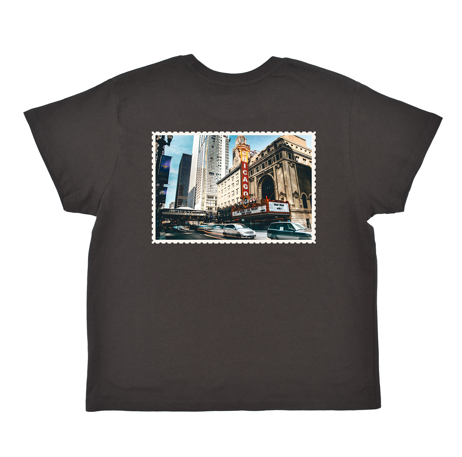 Chicago Illinois Stamp Boyfriend Tee