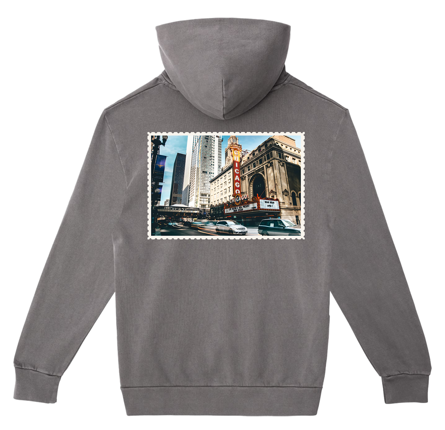 Chicago Illinois Stamp Hoodie