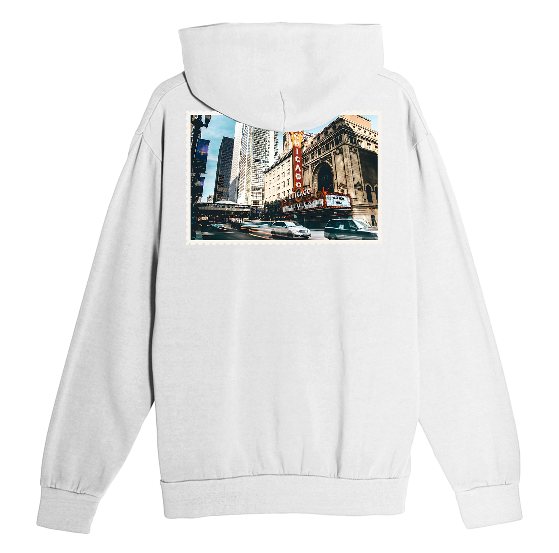 Chicago Illinois Stamp Hoodie