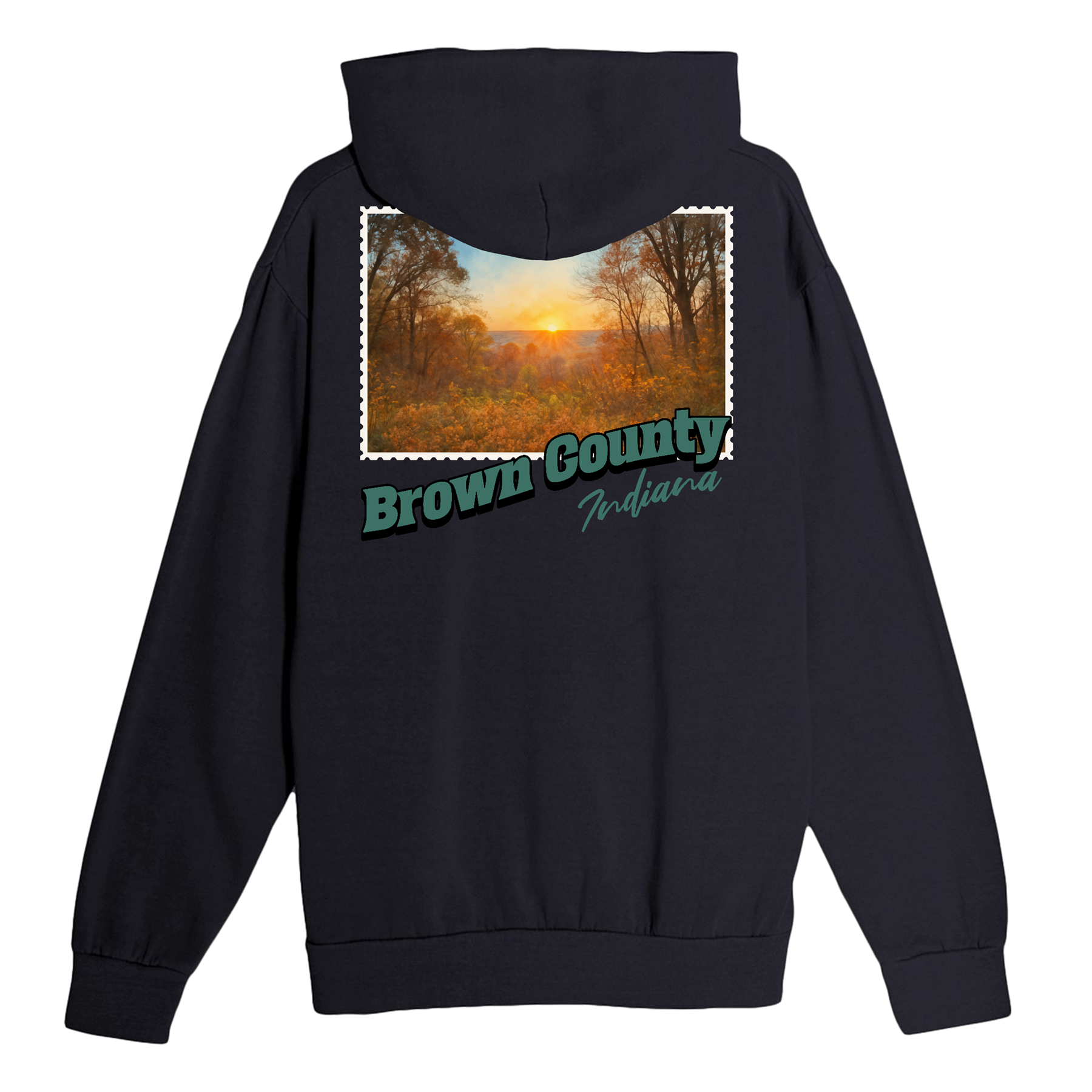 Brown County Indiana Stamp Hoodie