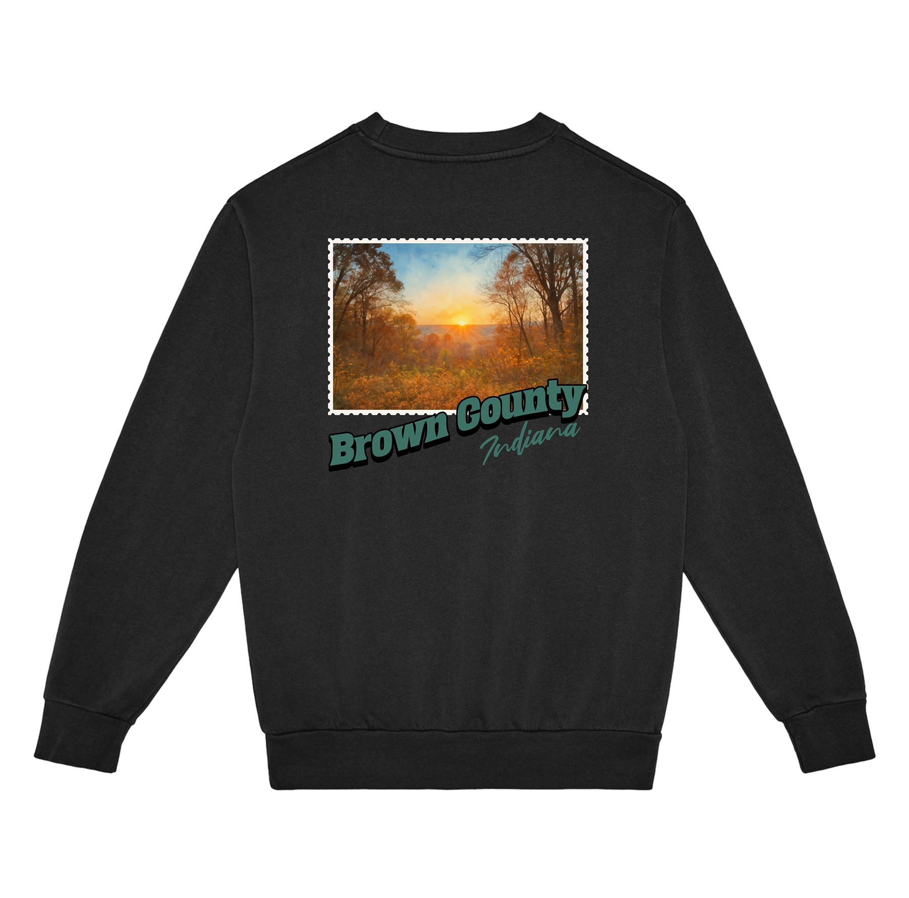 Brown County Indiana Stamp Sweatshirt
