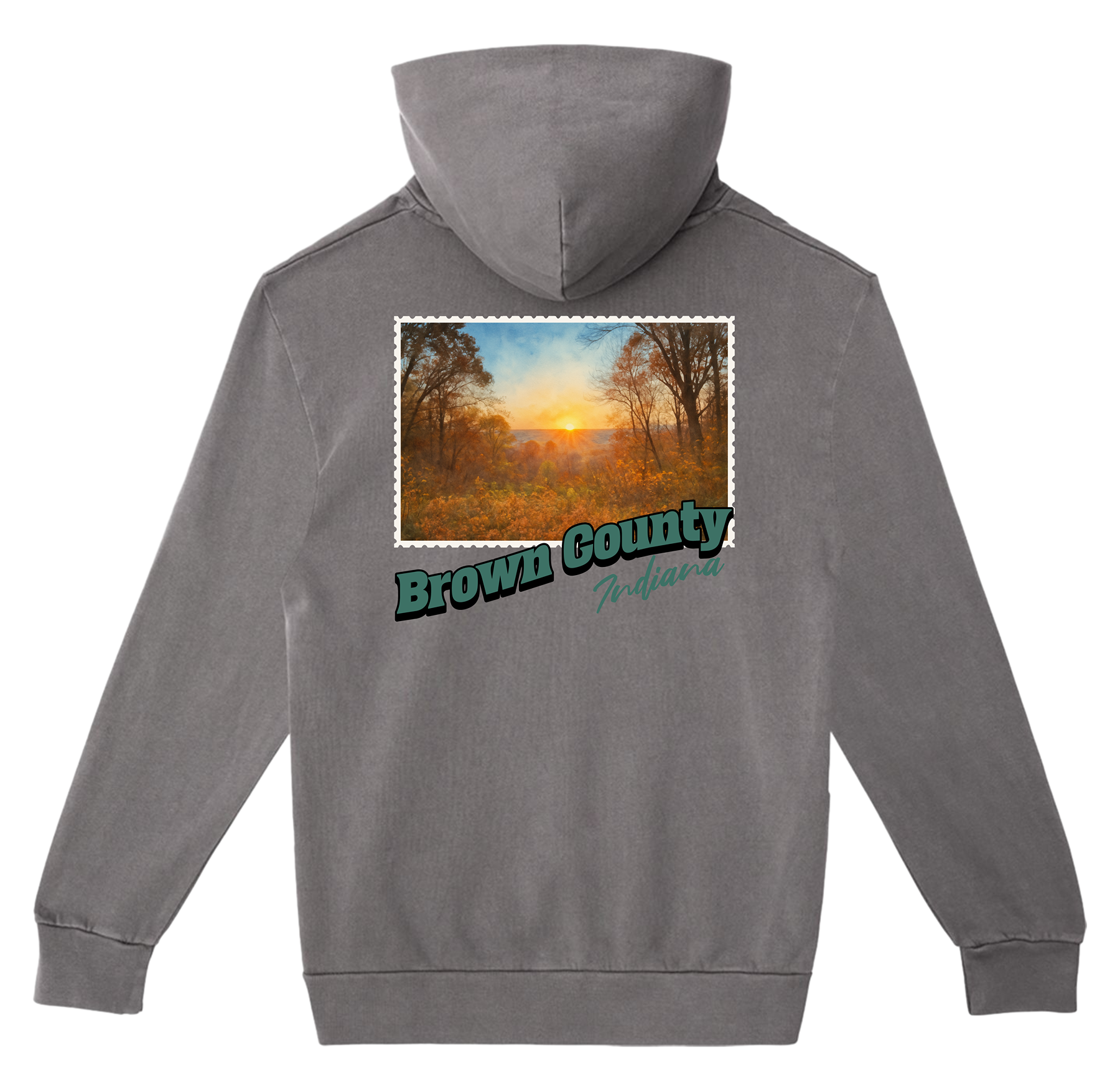 Brown County Indiana Stamp Hoodie