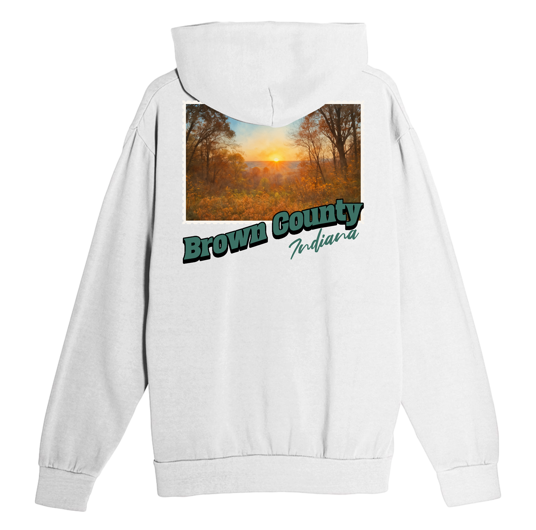 Brown County Indiana Stamp Hoodie