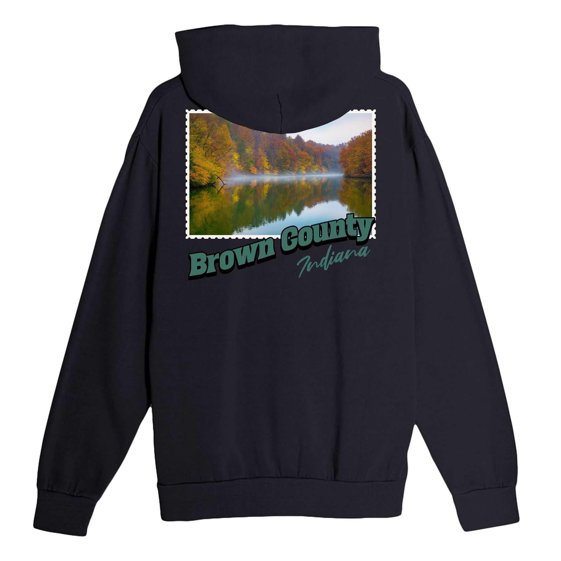 Brown County Indiana Stamp Hoodie