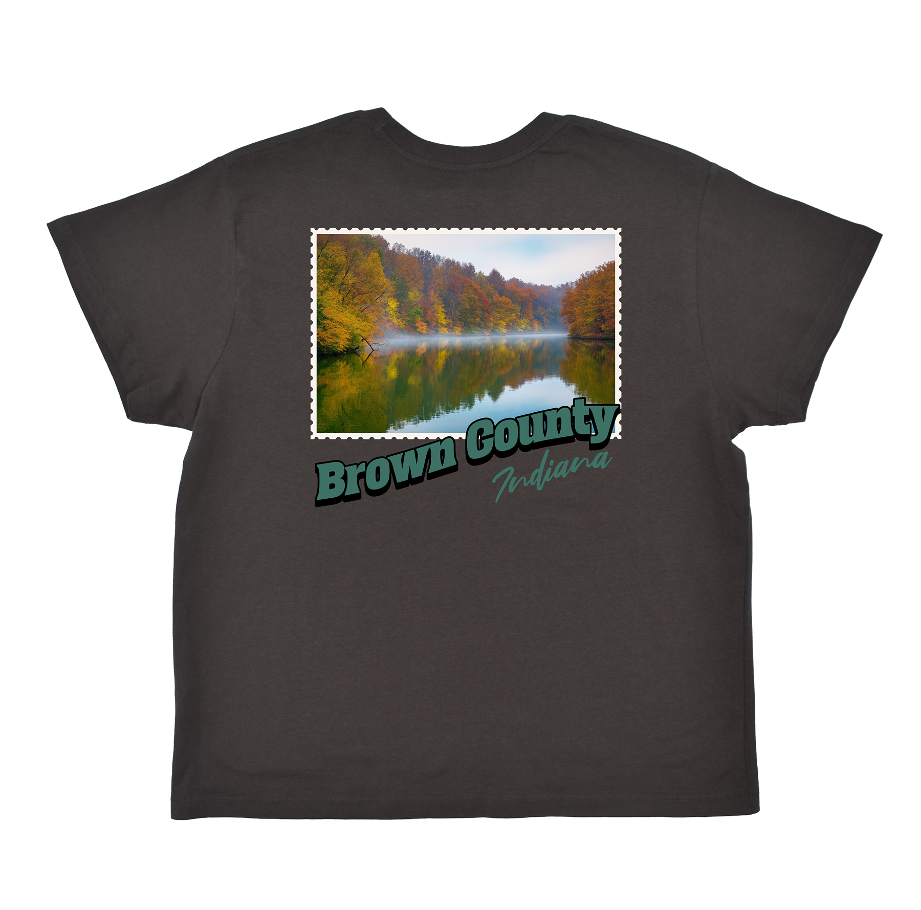 Brown County Indiana Stamp Boyfriend Tee