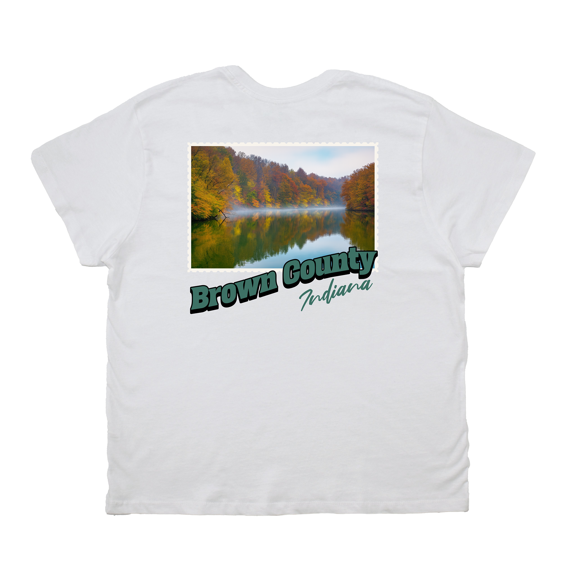 Brown County Indiana Stamp Boyfriend Tee