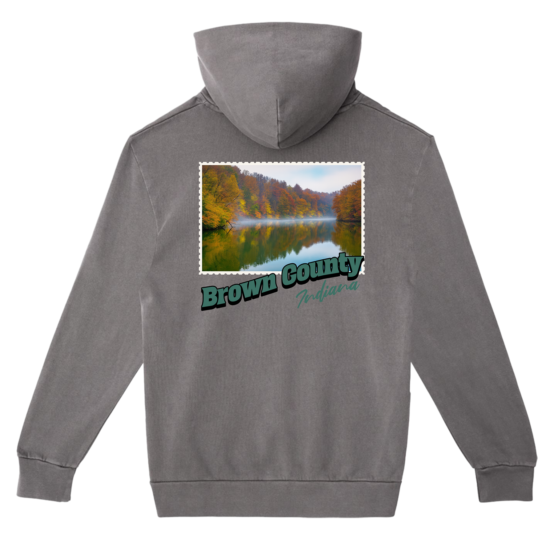 Brown County Indiana Stamp Hoodie
