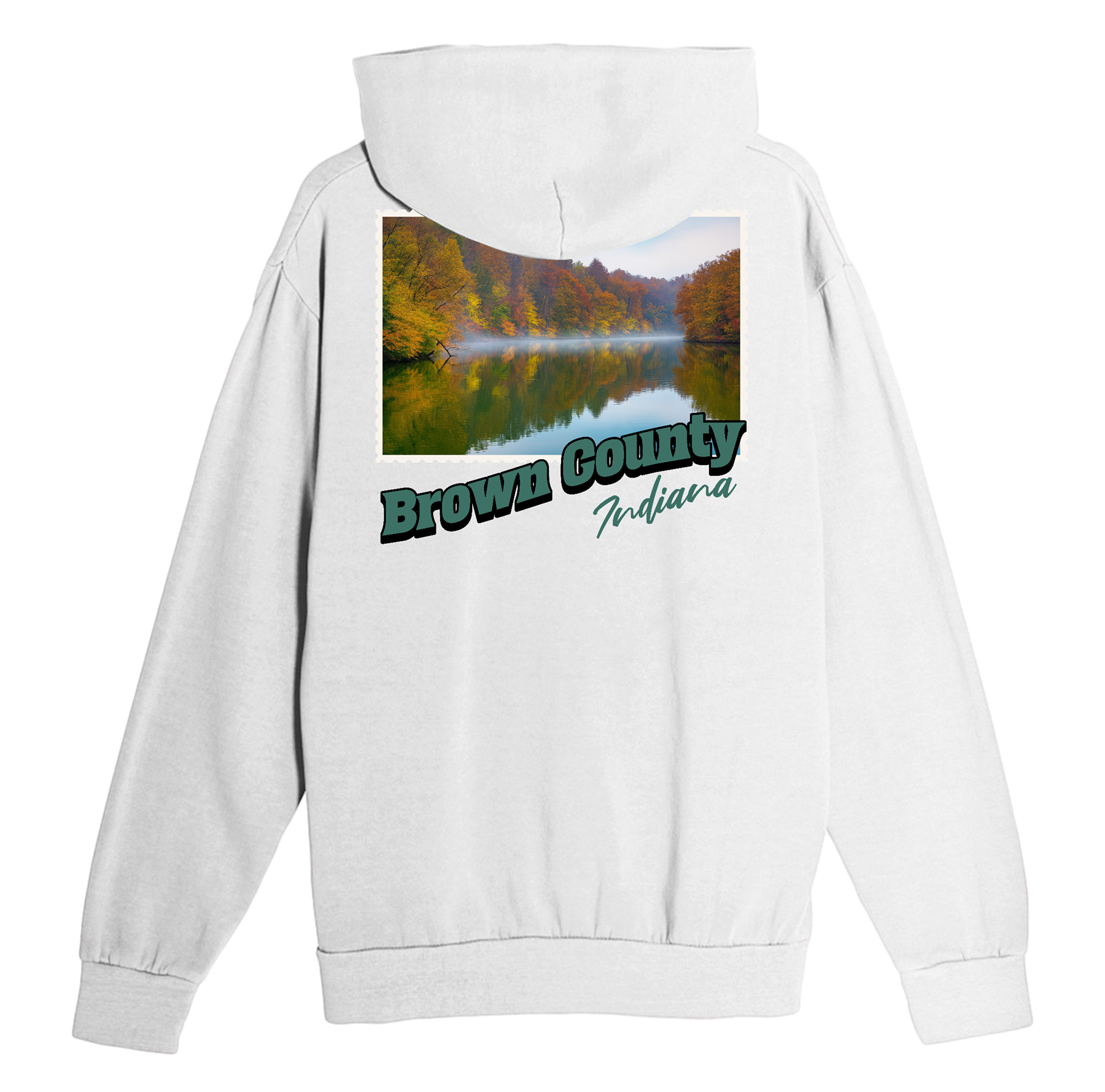 Brown County Indiana Stamp Hoodie