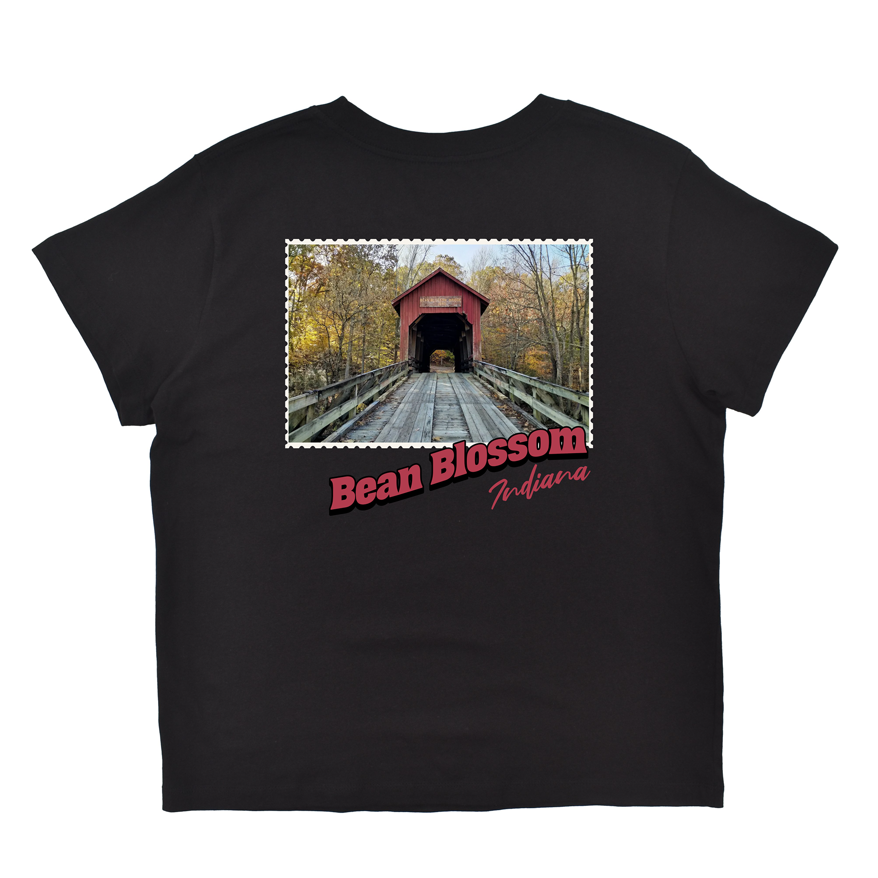 Bean Blossom Indiana Stamp Boyfriend Tee