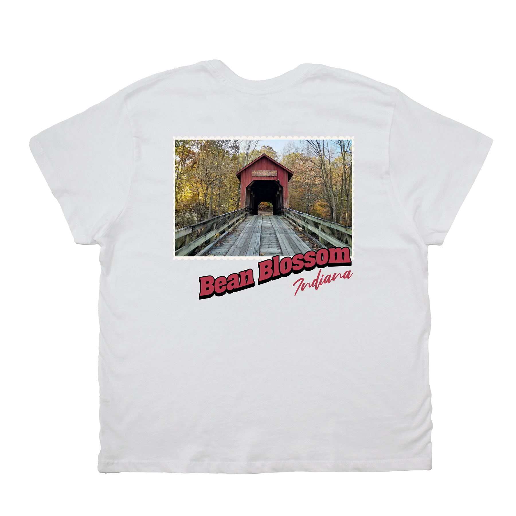 Bean Blossom Indiana Stamp Boyfriend Tee