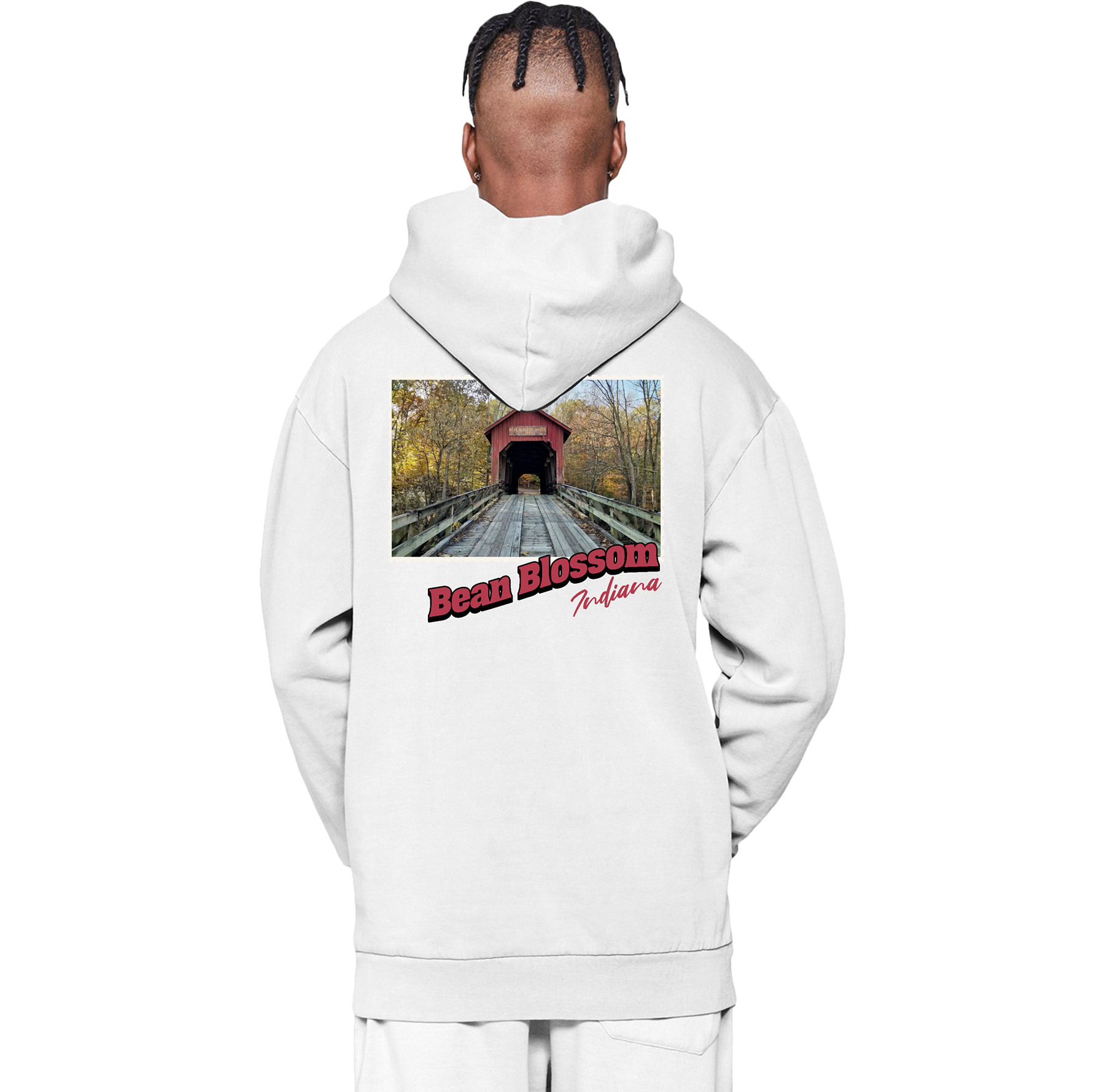 Bean Blossom Stamp Indiana Hoodie