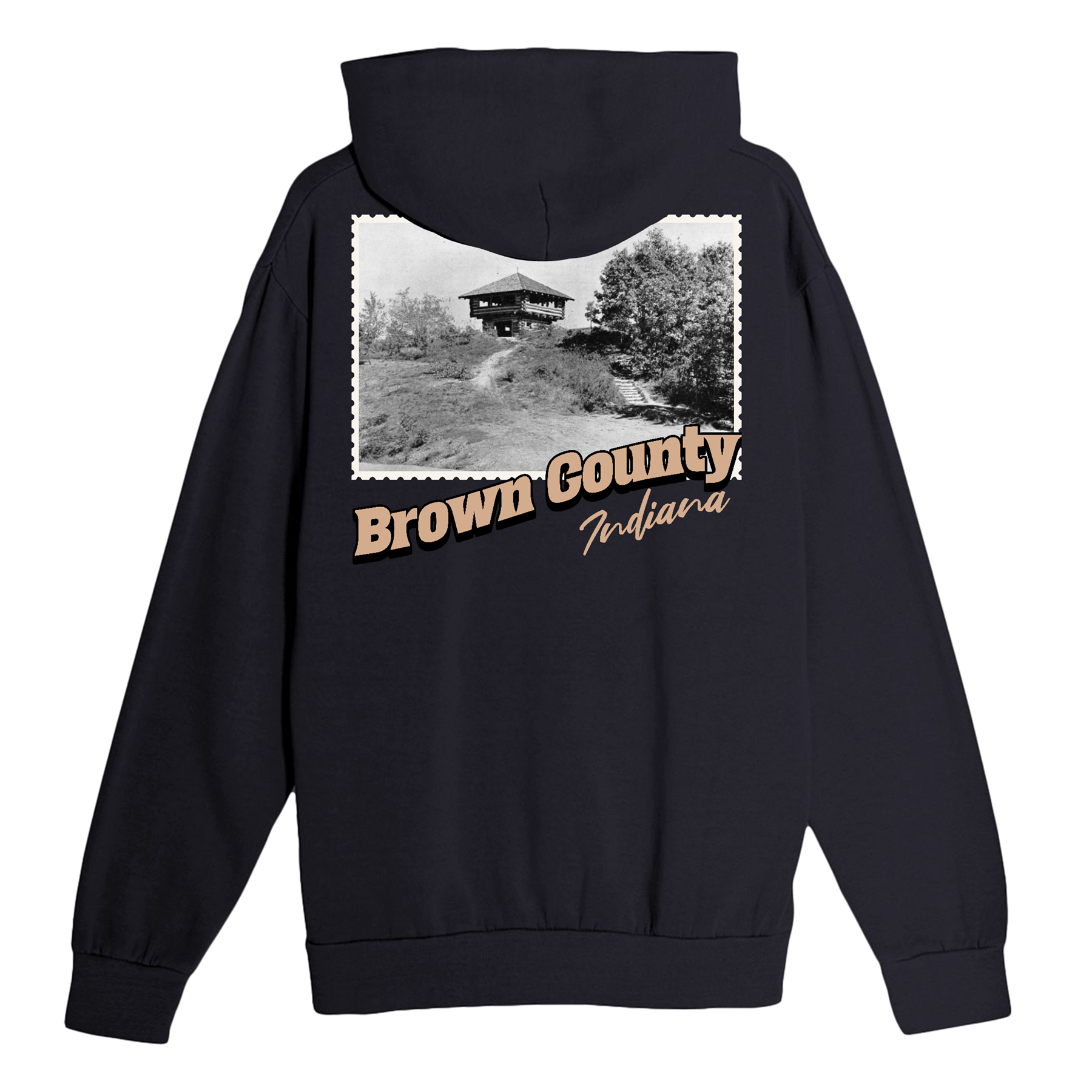 Brown County Indiana Stamp Hoodie