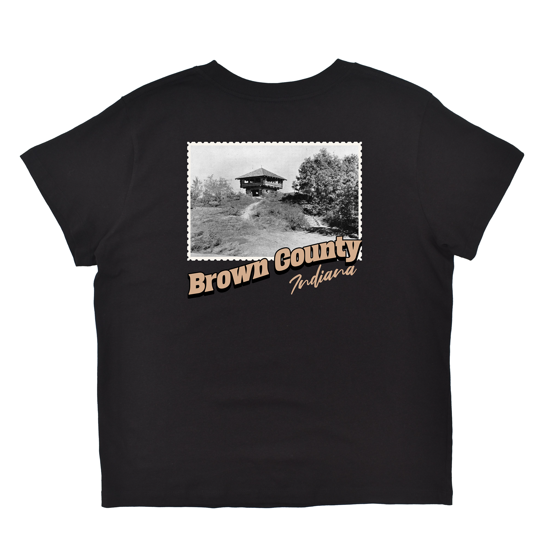 Brown County Indiana Stamp Boyfriend Tee