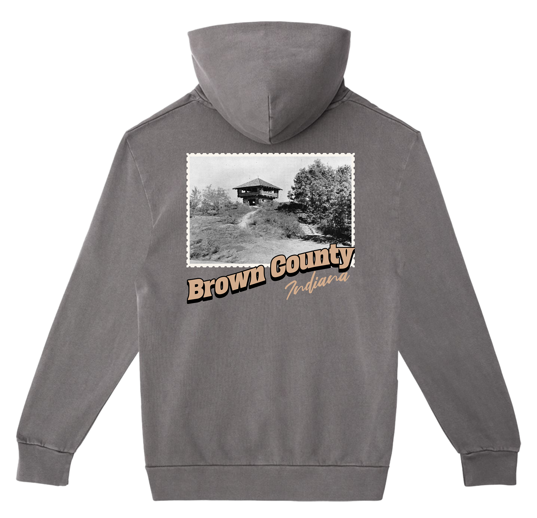 Brown County Indiana Stamp Hoodie