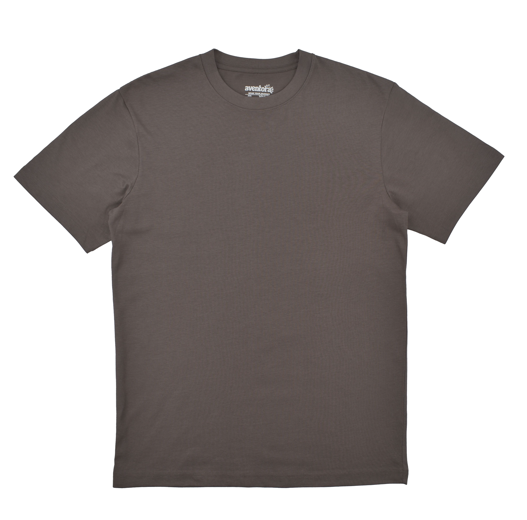 Plain brown t-shirt on a white background