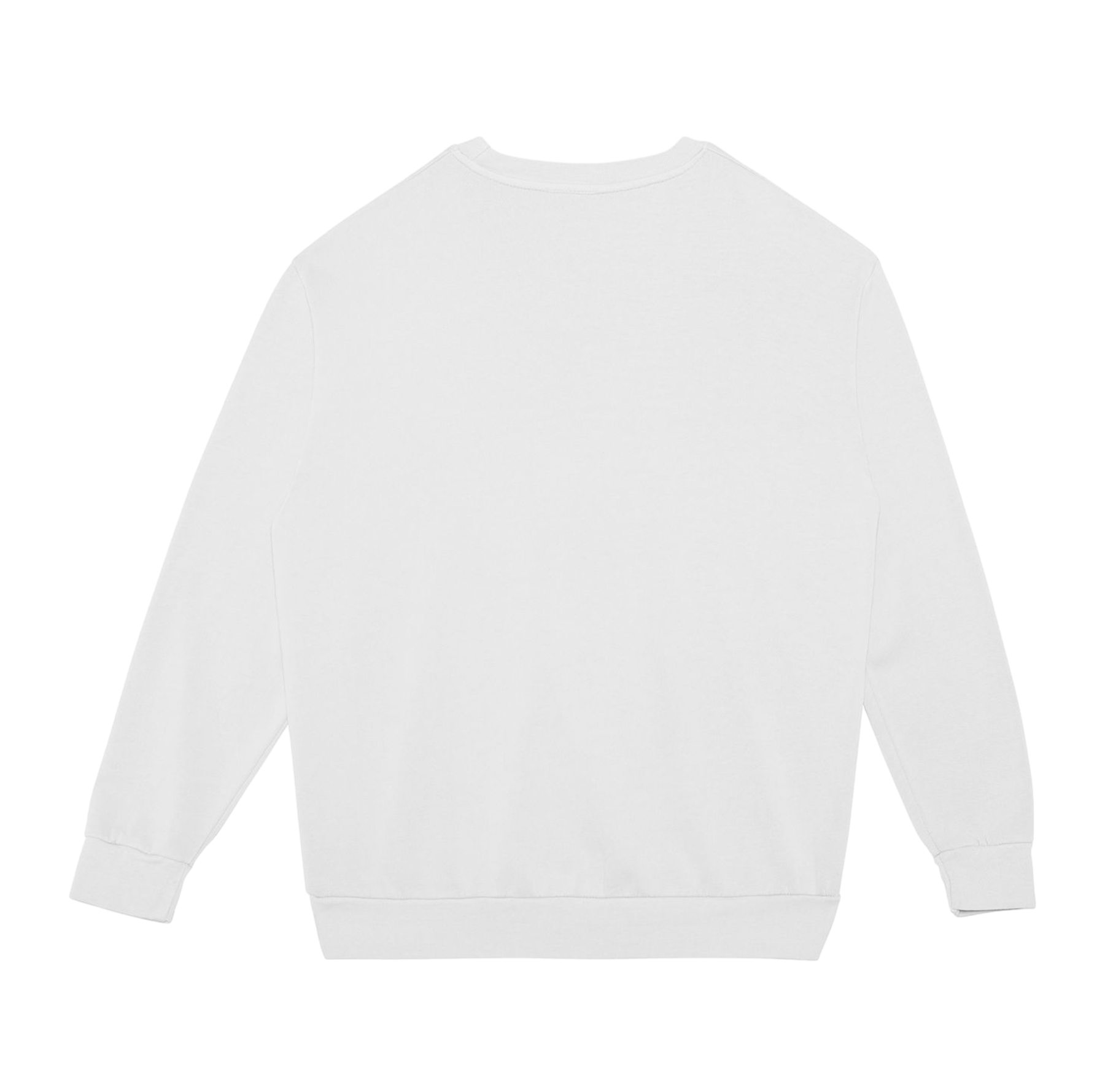 White sweatshirt on a white background