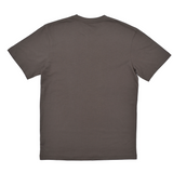 Plain dark gray t-shirt on a white background