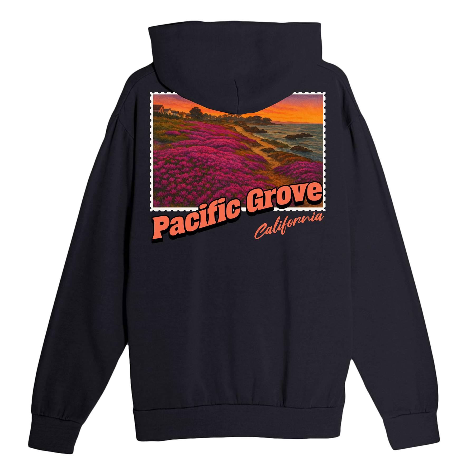 Pacific Grove California Stamp Hoodie