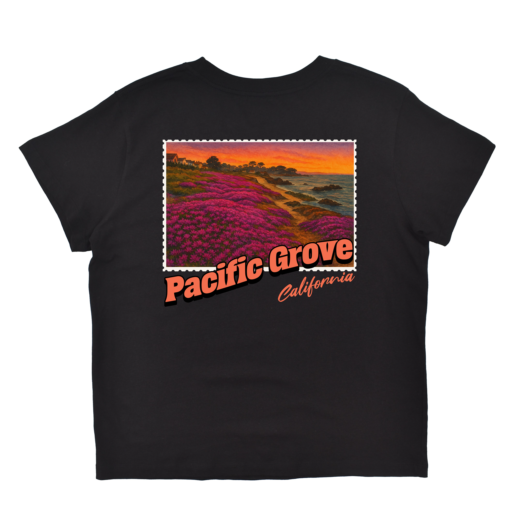 Pacific Grove California Stamp Boyfriend Tee