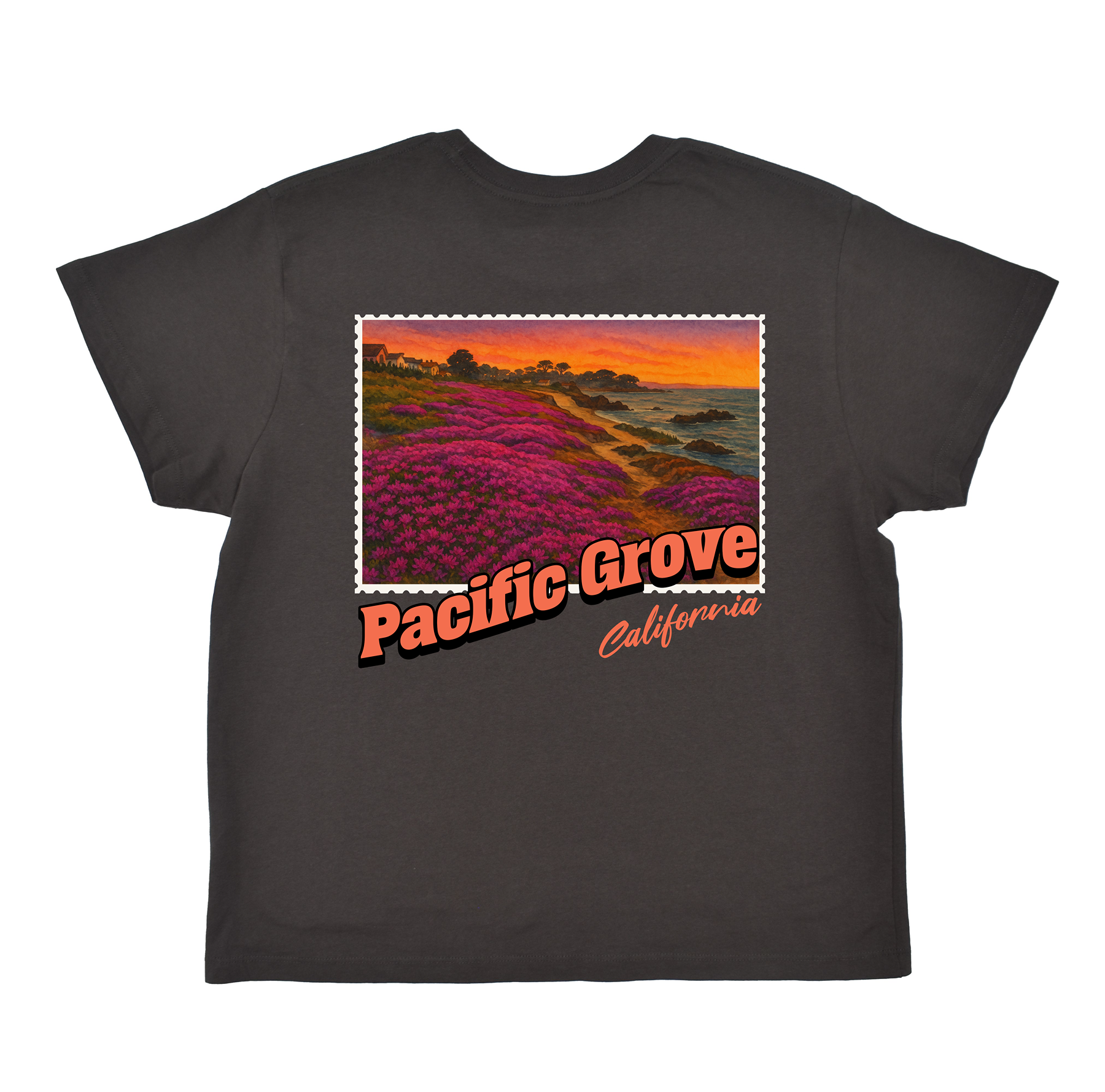 Pacific Grove California Stamp Boyfriend Tee