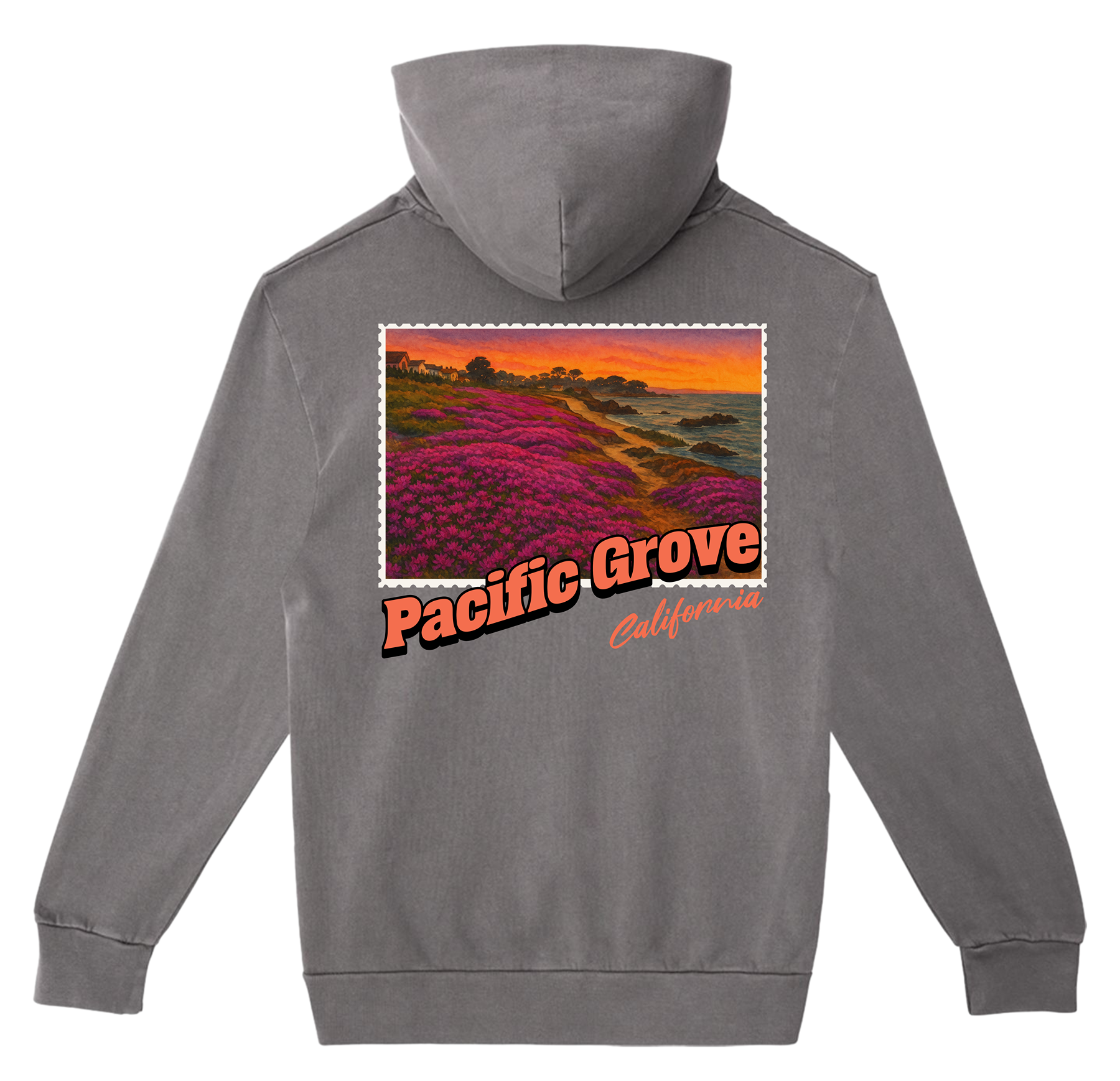Pacific Grove California Stamp Hoodie