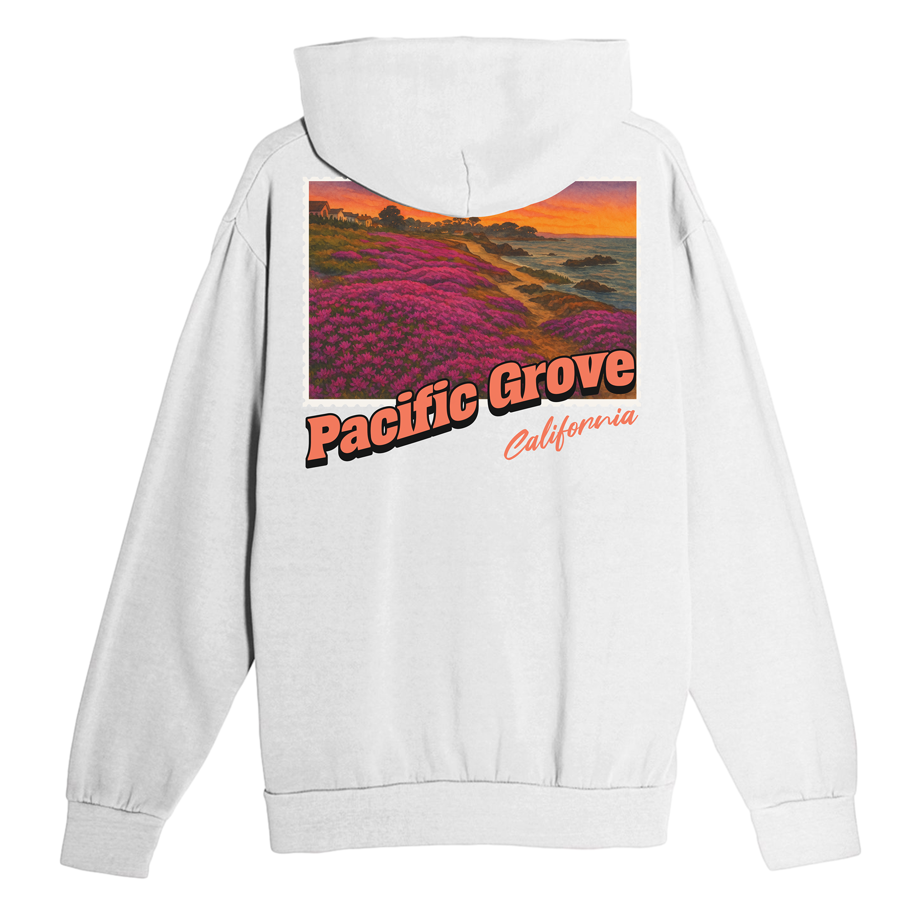 Pacific Grove California Stamp Hoodie