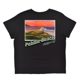 Pebble Beach California Stamp Boyfriend Tee